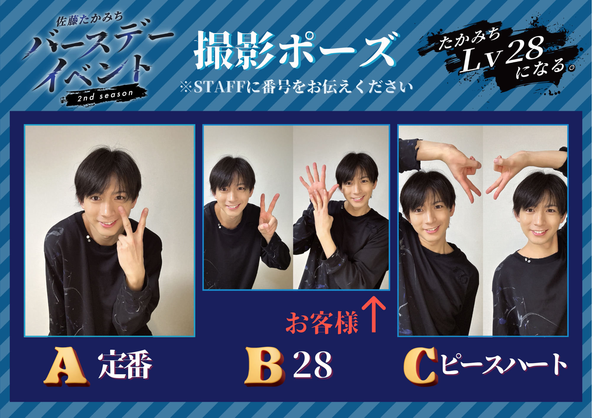 佐藤たかみちバースデーイベント 2nd season たかみち Lv28 になる